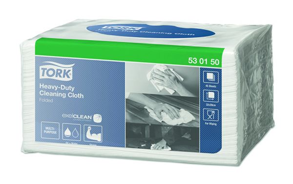 Tork W4 Extra Starke Reinigungstücher – Weiß, 105 Stück, 1-lagig, 41,5×35,5 Cm, Für Industrie Und Werkstatt