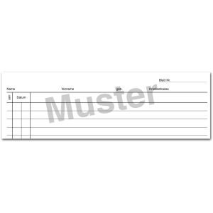 Krankenblatt M1 für DIN A5-Kartei