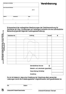 Prophylaxevereinbarung 1