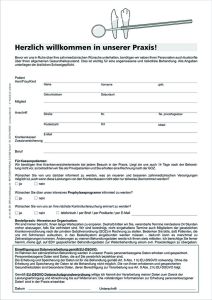 Anmeldebogen A4