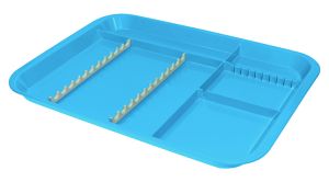 B-Lok Tray mit Einteilung neonblau