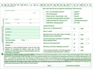 Anmeldebogen A5- Anamnese