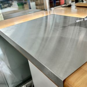 Arbeitsplatzunterlage Edelstahl