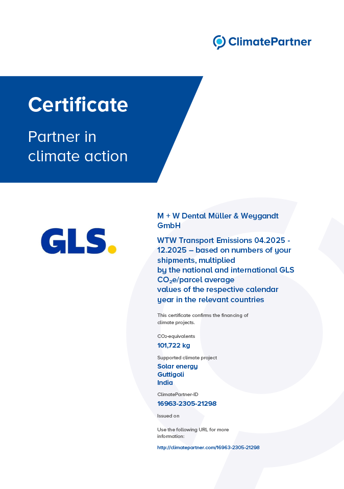 Aktuelles GLS KlimaProtect Zertifikat