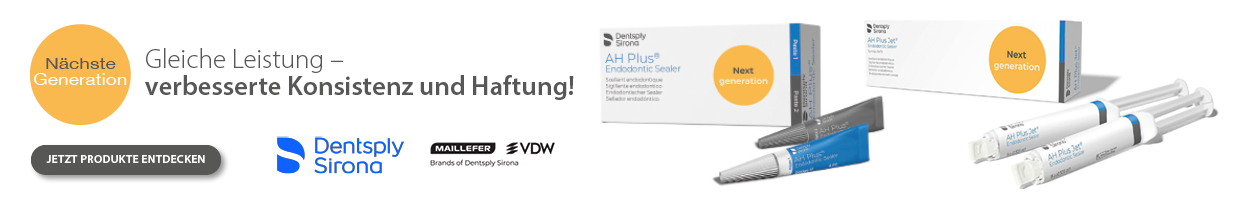 Denstply Sirona AH Plus nächste Generation Gleiche Leistung verbesserte Konsistenz - sparen Sie jetzt bis zu 25% bis zum 30.06.2026