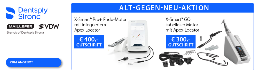 Dentsply Sirona & VDW - AKTION - Alt-gegen-Neu - jetzt bis zu € 400,- Gutschrift sichern bei Neukauf von X-Smart Pro+!