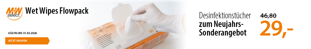 M+W SELECT WET WIPES FLOWPACK - NEUJAHRESANGEBOT - 6 x 80 TÜCHER nur € 29,-