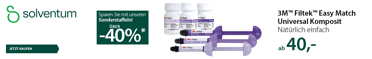 Solventum - 3M™ Filtek™ Easy Match Universal Restorative - sparen Sie mit unseren Sonderstaffeln bis zu 40% bis zum 30.12.2025!
