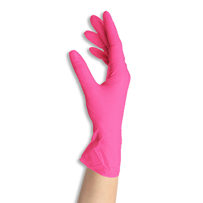 Pearl Nitril Handschuhe Magenta
