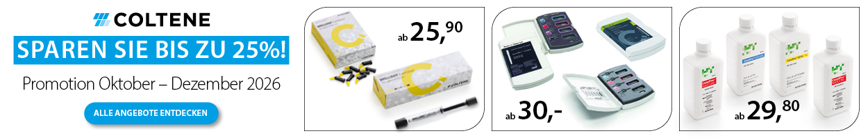 Coltene Promotionen ab sofort 25% sparen bis zum 30.12.2026! CanalPro, ParaPost und mehr!