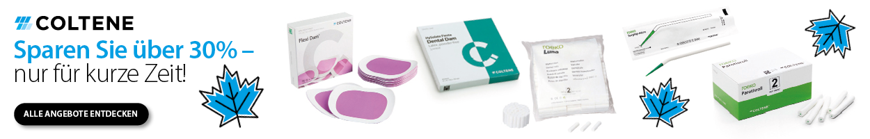 COLTENE AKTION -30% bis 15.10.2026 - HySolate Dam, Surgitip micro, Luna Wattenrollen, Parotiswatterrollen!