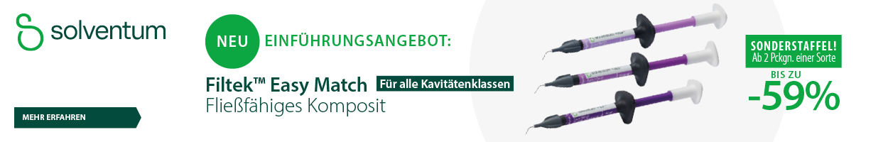 Solventum™ Filtek™ Easy Match Fließfähiges Komposit -Einführungsangebot- ab 29,90